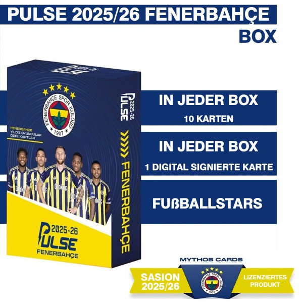 Fenerbahçe Fußballkarten 2025/26 – FB Edition | 10 Karten | 1 digitale Signatur garantiert