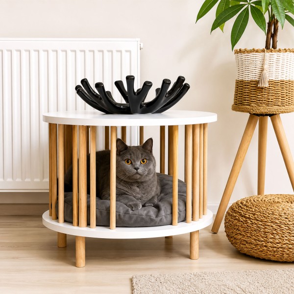 Sofatisch mit Katzenhöhle