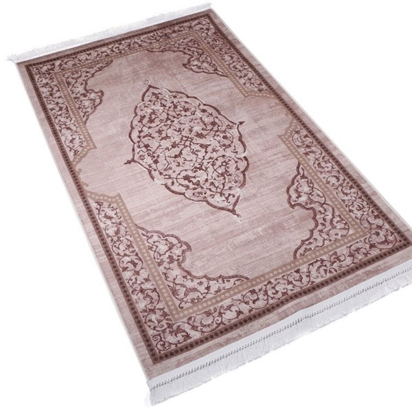 Läufer 80x150cm Waschbar Teppich Braun / Beige Teppichläufer Flur Küche Bad Rustic Harmony