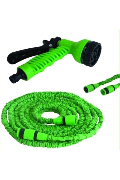 Bestchoice Flexibler Gartenschlauch – 5 m auf 15 m dehnbar, mit Sprühkopf