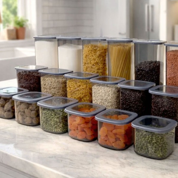 Vorratsdosen Set 18 teilig Aufbewahrungsset Küchen Organizer stapelbar