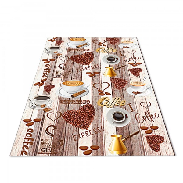 Jungengel Textilien Waschbarer Küchenteppich Heart Coffee Love Kaffee Küche Teppich Läufer
