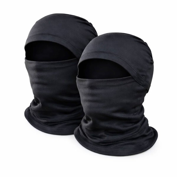 2er Set Sturmhaube Balaclava Gesichtsschutz Motorrad Ski Maske Schwarz
