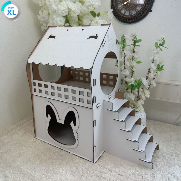 Hasenhaus XL 2 Etagen Kaninchenhaus Tierhaus Hasennest Hasenhütte Hasenbett