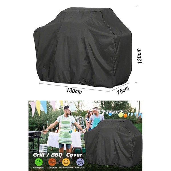 Wasserdichte Grillabdeckung 130×75×130 cm – UV-, Staub- & Windschutz