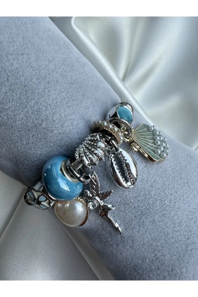 Edelstahl Charm-Armband mit Muschel – Verstellbar, rostfrei & Geschenkbox