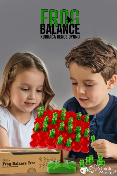 ThinkMaster Frosch-Balance-Spiel – Interaktives Eltern-Kind Lernspiel (ab 3 Jahre)