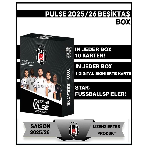 Beşiktaş - Pulse Futbolcu Kartları 2025/26 - Tam Kutu