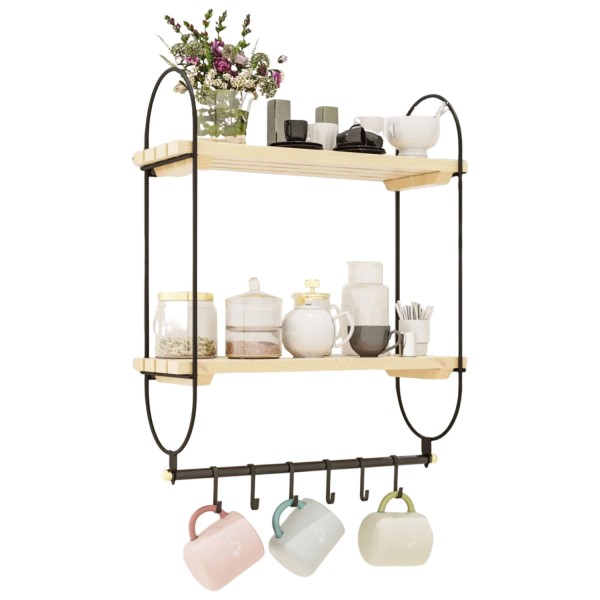 Modernes Küchenregal 2Etagen Wandregal Küchen Organizer Küchenablage Küchenbord