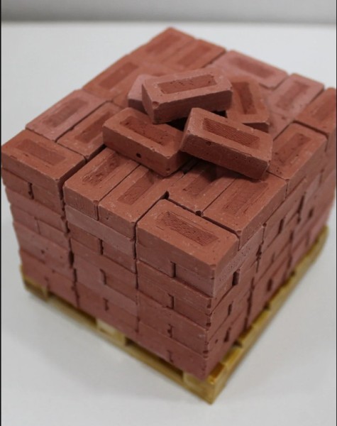 BLACKONECLASS Gerçekci Minyatür Tuğla 100 Adet 1/16 Ölçek Ateş Tuğlası