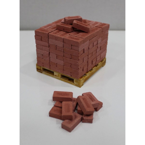 BLACKONECLASS Gerçekci Minyatür Tuğla 100 Adet 1/16 Ölçek Ateş Tuğlası