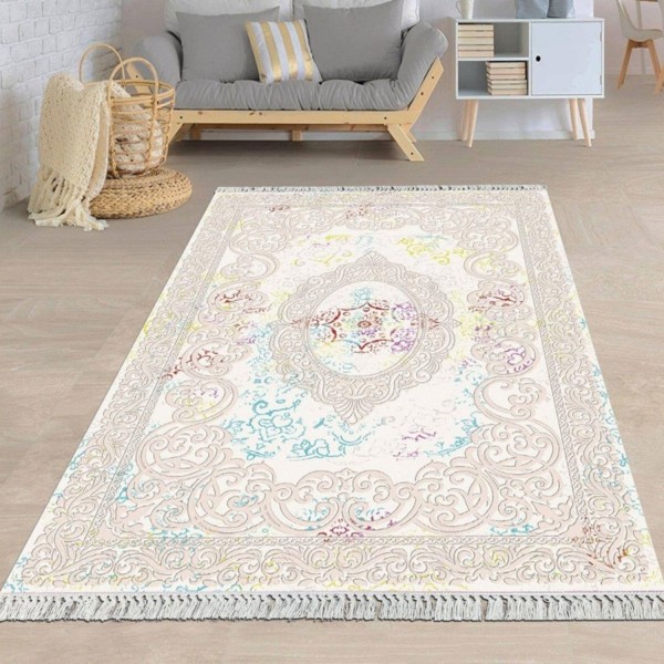 Teppich 120x180cm Baroque Pastell Mittelgroß Teppichläufer Wohnzimmer Flacher Läufer