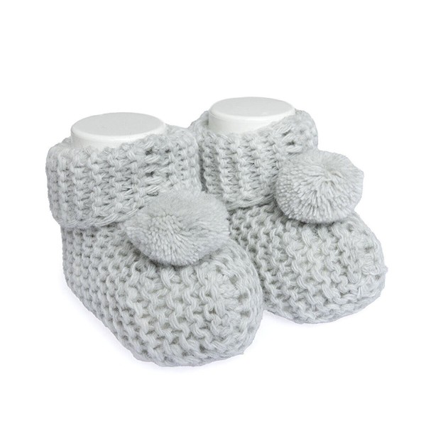 Baby Strickschuhe grau Unisex Babysocken Babyschuhe warm weich