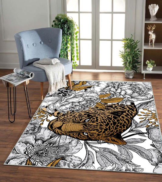 Waschbarer Teppich JE Premium Leopard Design