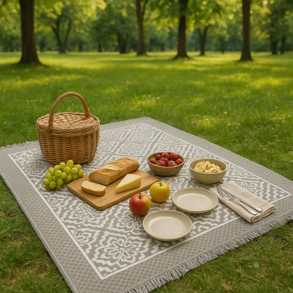 Kilim Outdoor Teppich Sand Dantel Design