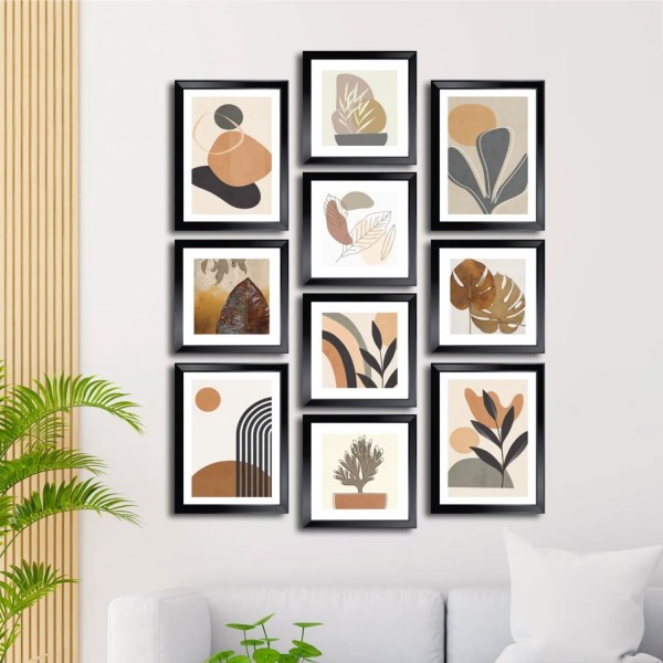 Abstrakte Wandbilder Set 10Tlg Wanddeko Wandkunst Dekobilder Wandschmuck 3Design
