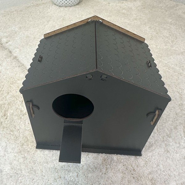 Vogelhaus Nistkasten aus Holz im Stecksystem für Wellensittiche