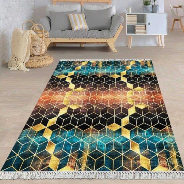 Teppich Matrix Universe Lang 100x300cm Teppichläufer Waschbar 30°C