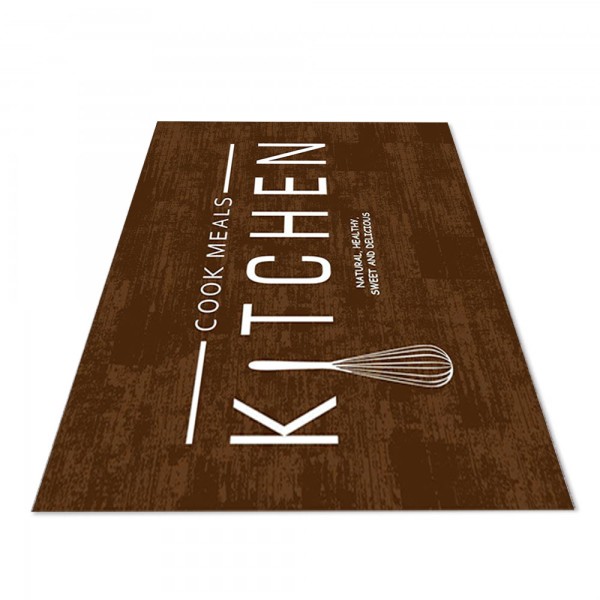 Jungengel Textilien Teppich Küche Cook Meals Kitchen Braun 12x Größen 8mm Läufer