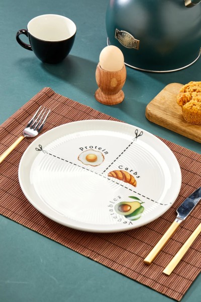 Embazaar Dengeli Beslenme- & Portions-Teller – Diät & Motivation