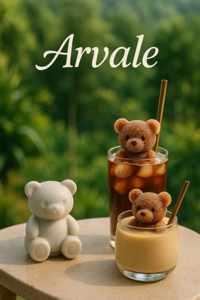 Arvale 3er-Set Silikon-Bär-Eiswürfelform – 3D, BPA-frei