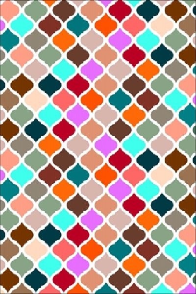 Dinarsu Waschbarer Teppich 1082-Multi 4mm 6x Größen Läufer Mehrfarbig