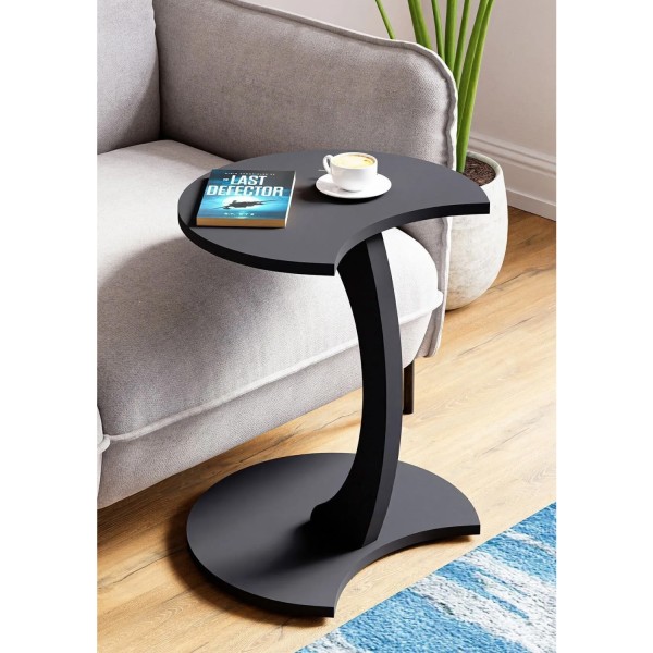 Modern Beistelltisch mit Rollen Kaffeetisch Couchtisch Sofatisch Rund Stehtisch